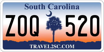 SC license plate ZOQ520
