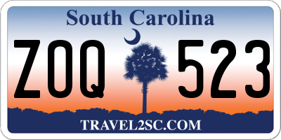 SC license plate ZOQ523
