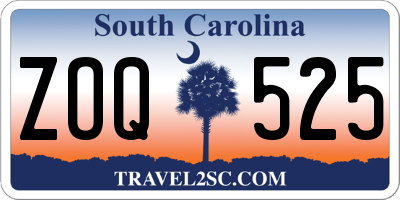 SC license plate ZOQ525