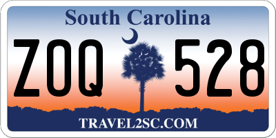 SC license plate ZOQ528