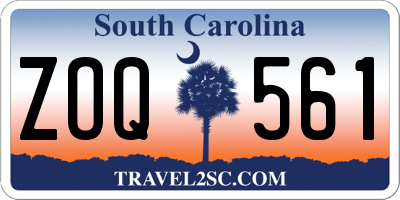 SC license plate ZOQ561