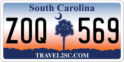 SC license plate ZOQ569