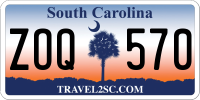 SC license plate ZOQ570