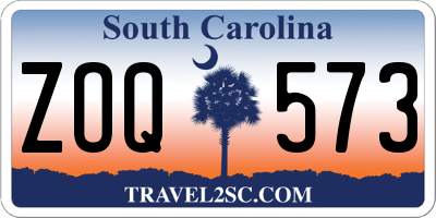 SC license plate ZOQ573