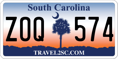 SC license plate ZOQ574