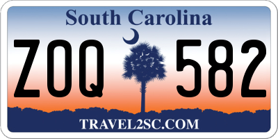 SC license plate ZOQ582