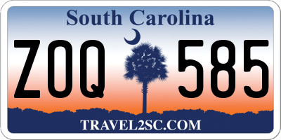 SC license plate ZOQ585