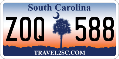 SC license plate ZOQ588