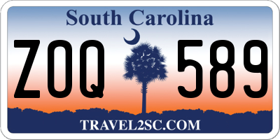 SC license plate ZOQ589