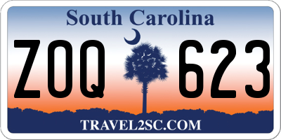 SC license plate ZOQ623