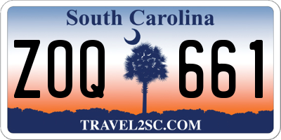 SC license plate ZOQ661