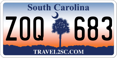 SC license plate ZOQ683