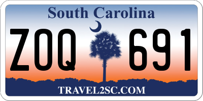 SC license plate ZOQ691