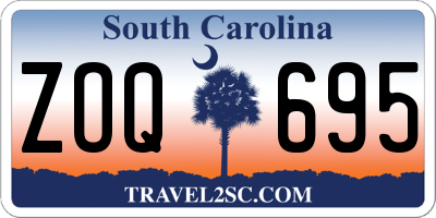 SC license plate ZOQ695