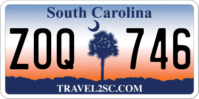 SC license plate ZOQ746