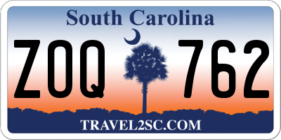 SC license plate ZOQ762