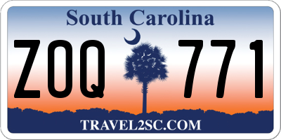 SC license plate ZOQ771