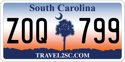 SC license plate ZOQ799