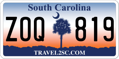 SC license plate ZOQ819