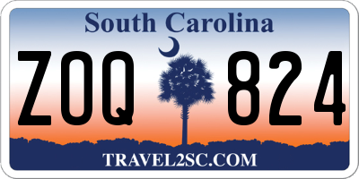 SC license plate ZOQ824