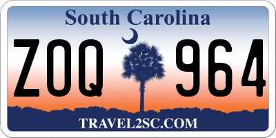 SC license plate ZOQ964