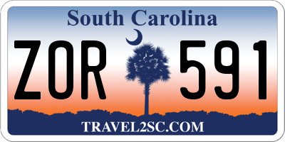 SC license plate ZOR591