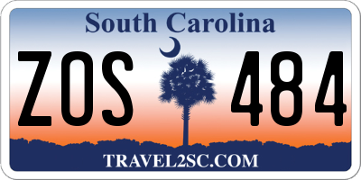 SC license plate ZOS484