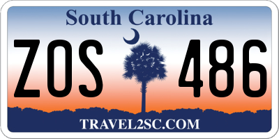 SC license plate ZOS486