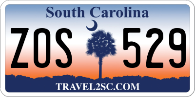 SC license plate ZOS529