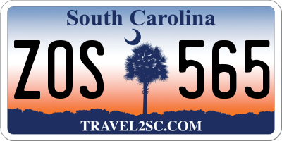 SC license plate ZOS565