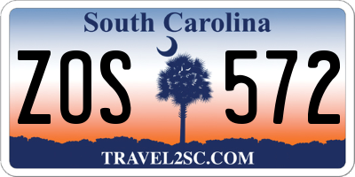 SC license plate ZOS572