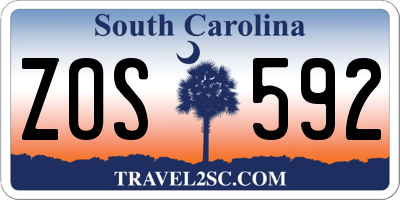 SC license plate ZOS592