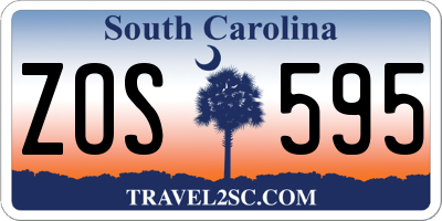 SC license plate ZOS595