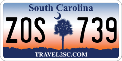 SC license plate ZOS739