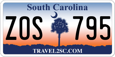 SC license plate ZOS795