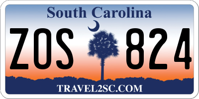 SC license plate ZOS824