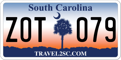 SC license plate ZOT079