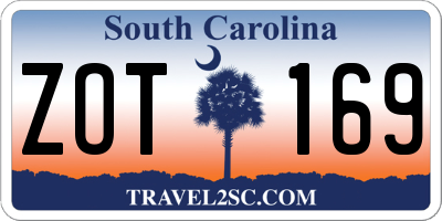 SC license plate ZOT169