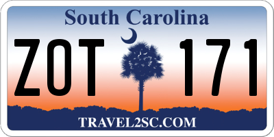 SC license plate ZOT171