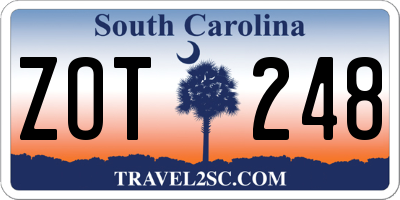 SC license plate ZOT248