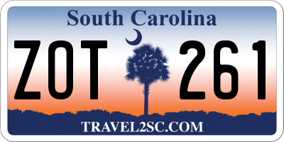 SC license plate ZOT261