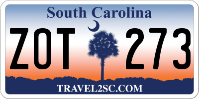SC license plate ZOT273