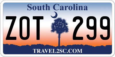 SC license plate ZOT299