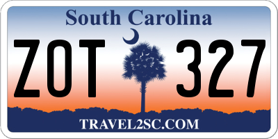 SC license plate ZOT327