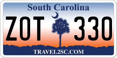 SC license plate ZOT330