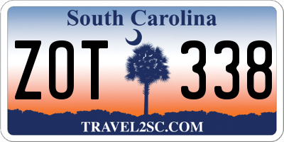 SC license plate ZOT338