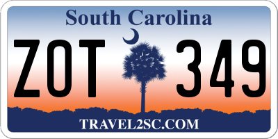 SC license plate ZOT349