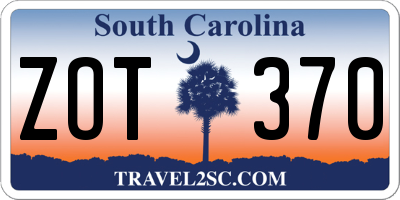 SC license plate ZOT370