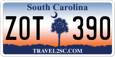 SC license plate ZOT390