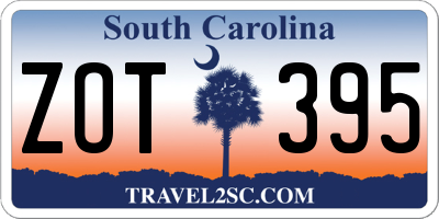 SC license plate ZOT395